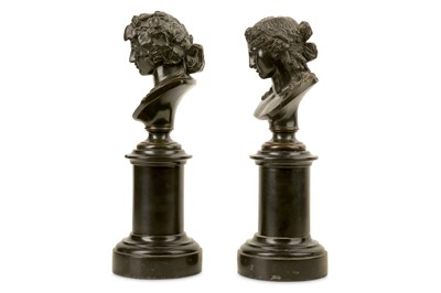 Lot 123 - A PAIR OF LATE 19TH CENTURY FRENCH BRONZE...