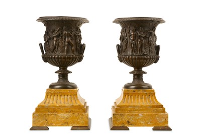 Lot 258 - A PAIR OF LATE 19TH CENTURY FRENCH BRONZE AND...