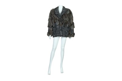Lot 193 - Grey Astrakhan Fur Coat - size 44
