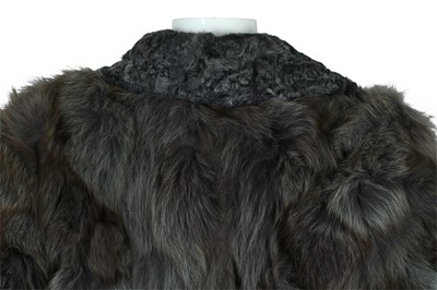 Lot 193 - Grey Astrakhan Fur Coat - size 44