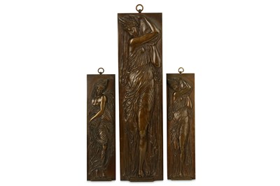 Lot 195 - Ferdinand Barbedienne (French, 1810-1892): A set of three
reliefs depicting classical maidens