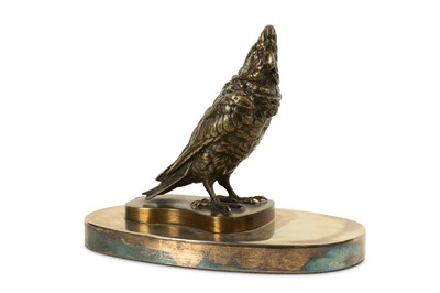 Lot 196 - A late 19th/early 20th century bronze model of a cockatoo