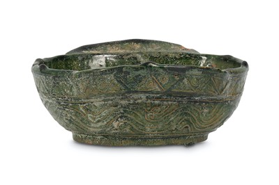 Lot 326 - A CHINESE GREEN-GLAZED BOWL. Han Dynasty. The...