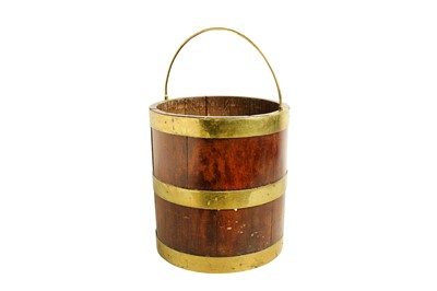 Lot 408 - A Victorian mahogany brass bound bucket, of...