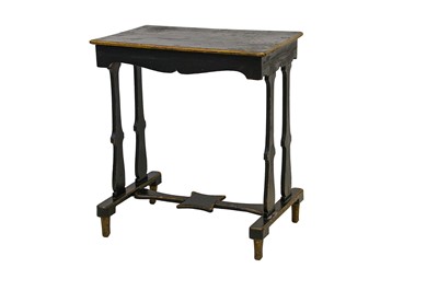 Lot 431 - A 19th Century black painted occasional table,...