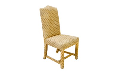Lot 440 - A side chair, fully upholstered in a gold...