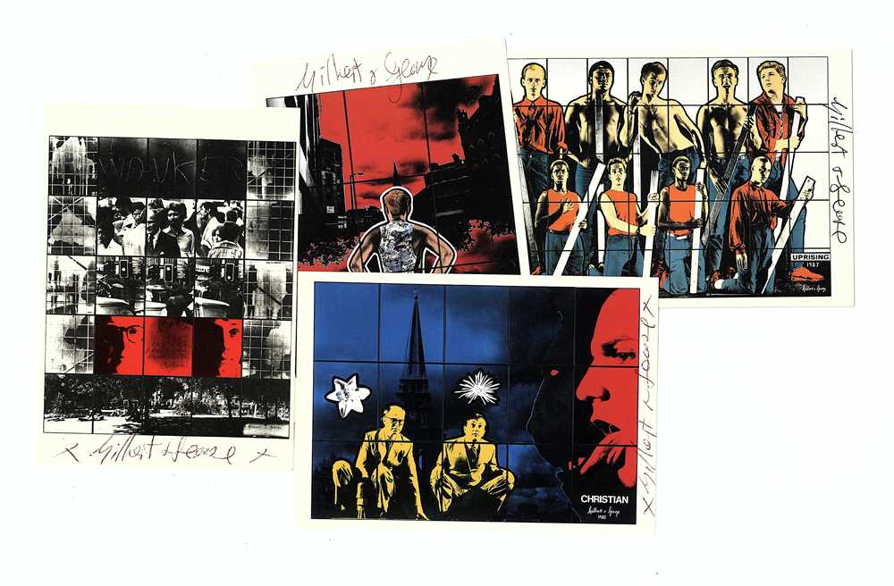 Lot 308 - Gilbert & George Ten souvenir postcards...