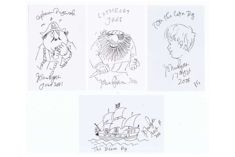 Lot 314 - Ryan (John) Four original pen sketches of...