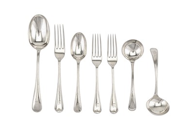 Lot 323 - A George V sterling silver part-table service of flatware / canteen, Sheffield 1927 by Walker & Hall