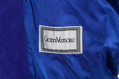 Lot 87 - Gianni Versace Purple Suede Bomber Jacket