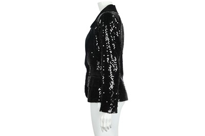 Lot 124 - Yves Saint Laurent Rive Gauche Black 'Le Smoking' Sequin Suit - size 36