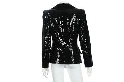 Lot 124 - Yves Saint Laurent Rive Gauche Black 'Le Smoking' Sequin Suit - size 36