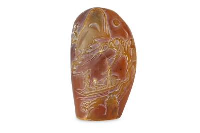 Lot 596 - A SMALL CHINESE BOULDER CARVING.