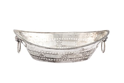 Lot 69 - A late Victorian sterling silver bread basket,...