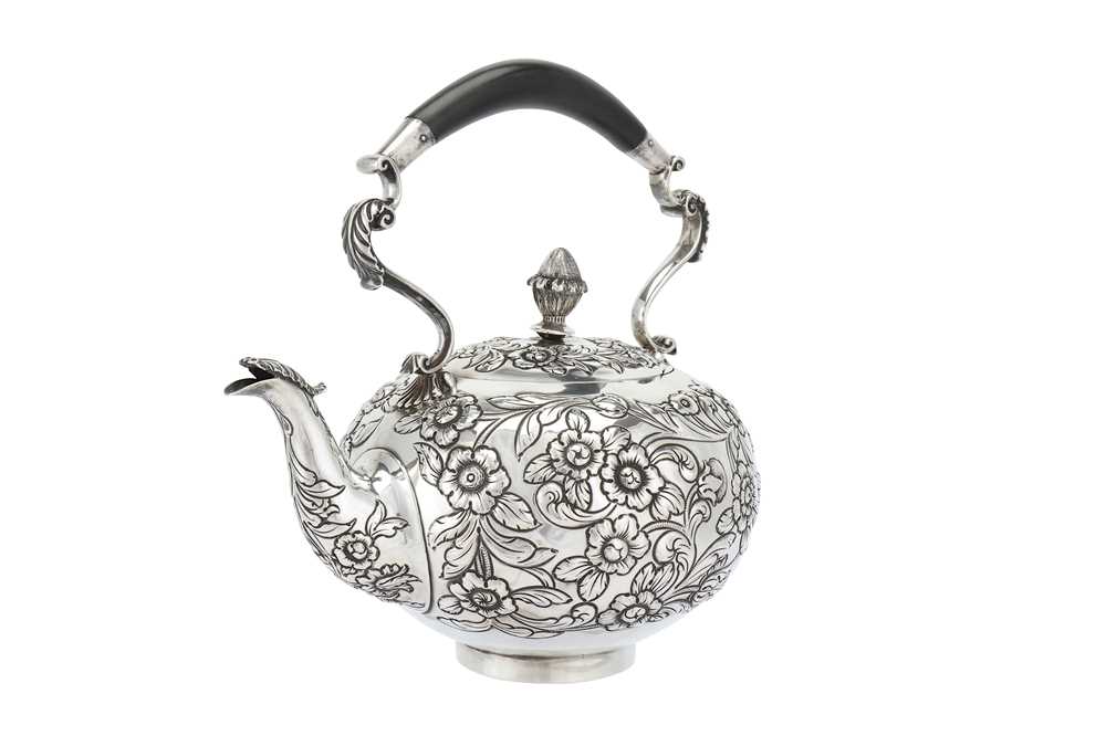 Lot 495 - A George IV Scottish sterling silver kettle, Edinburgh 1826 by F & Ss, possibly Franklin & Sons