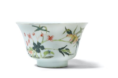 Lot 131 - A CHINESE FAMILLE ROSE 'BITTER MELON' BOWL....