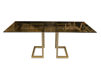 Lot 235 - UNKNOWN: a floating glass dining table,...