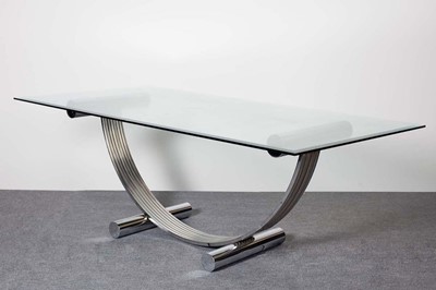 Lot 84 - WITHDRAWN RENATO ZEVI: A glass Dining Table,...