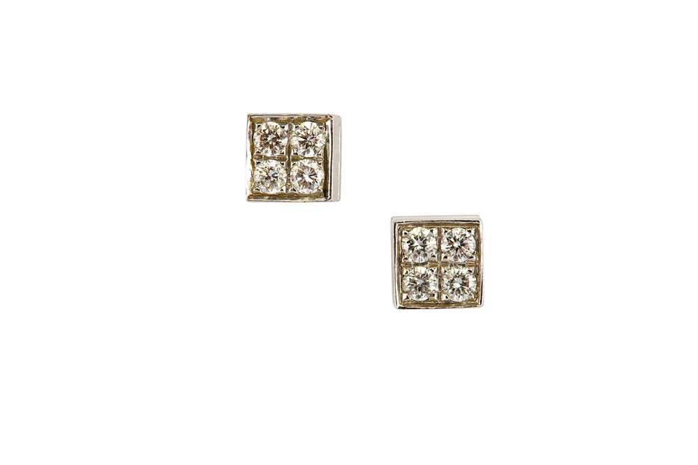 Lot 119 - A pair of diamond 'Lucea' earrings, by