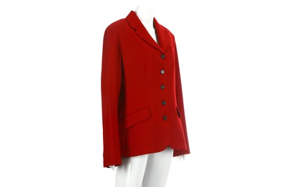 Lot 37 - Hermes Red Wool Jacket - size 42