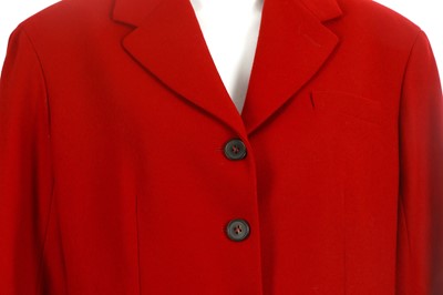Lot 37 - Hermes Red Wool Jacket - size 42
