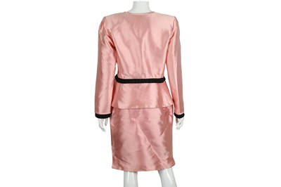 Lot 54 - Valentino Boutique Pink Silk Skirt Suit - size 10