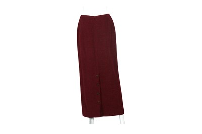Lot 44 - Chanel Plum Skirt Suit - size 40