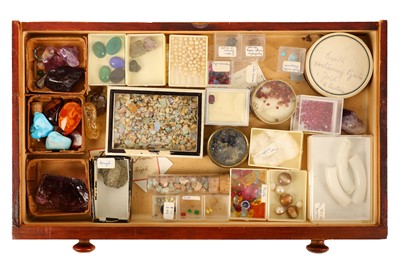 Lot 43 - A collector's chest of loose gemstones and...