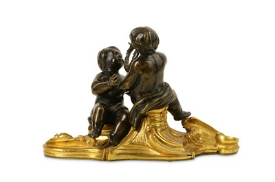 Lot 13 - A MID 18TH CENTURY FRENCH BRONZE FIGURAL GROUP...