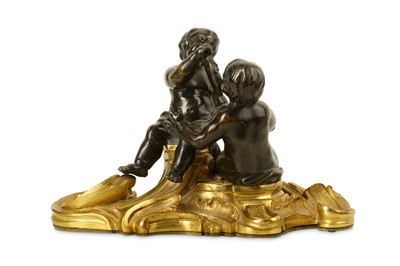 Lot 13 - A MID 18TH CENTURY FRENCH BRONZE FIGURAL GROUP...