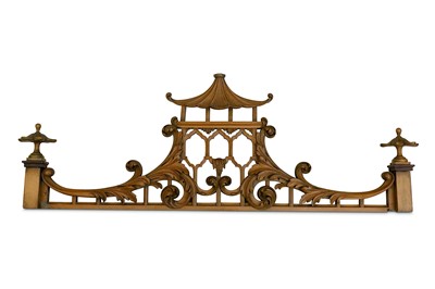 Lot 451 - A Chinese Chippendale style beach wood frame...
