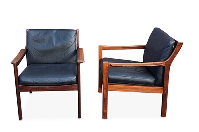 Lot 98 - DENMARK: A pair of Armchairs, 1960s, Brazilian...