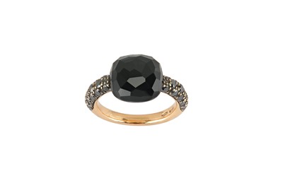 Lot 123 - An onyx and black diamond 'Capri' ring, by...