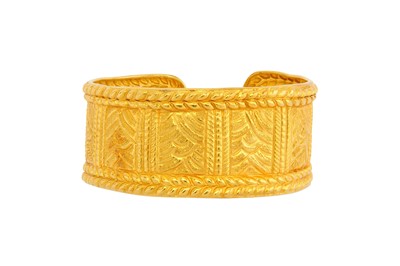 Lot 63 - A cuff bangle, by Ilias Lalaounis The wide...