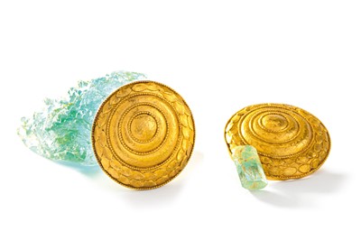 Lot 62 - A pair of earrings, by Lalaounis Each circular...
