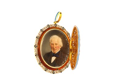 Lot 149 - An enamel pendant / portrait miniature, by...