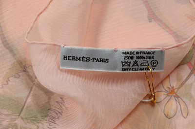 Lot 337 - Hermes Pale Pink Chiffon Silk Scarf