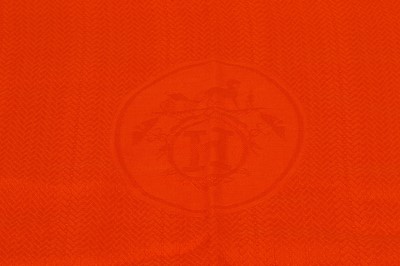 Lot 286 - Hermes Orange Cashmere Silk Scarf