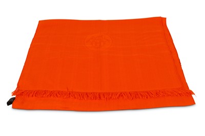 Lot 286 - Hermes Orange Cashmere Silk Scarf