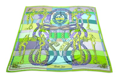 Lot 170 - Hermes 'Della Cavalleria' Cashmere Silk Scarf