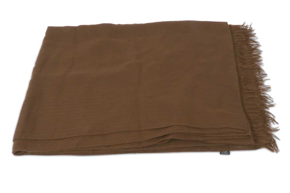 Lot 278 - Hermes Brown Cashmere Wool Shawl