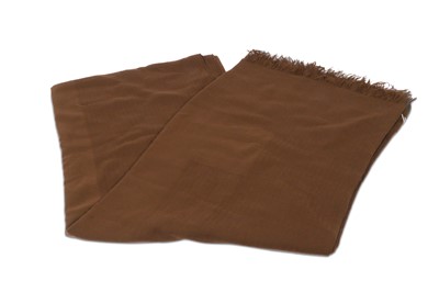 Lot 278 - Hermes Brown Cashmere Wool Shawl