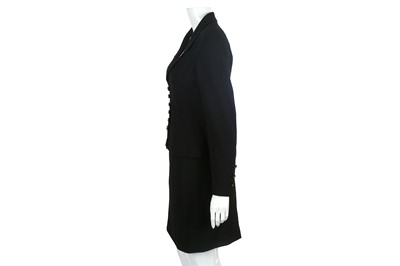 Lot 94 - Chanel Boutique Black Wool Skirt Suit - size 36