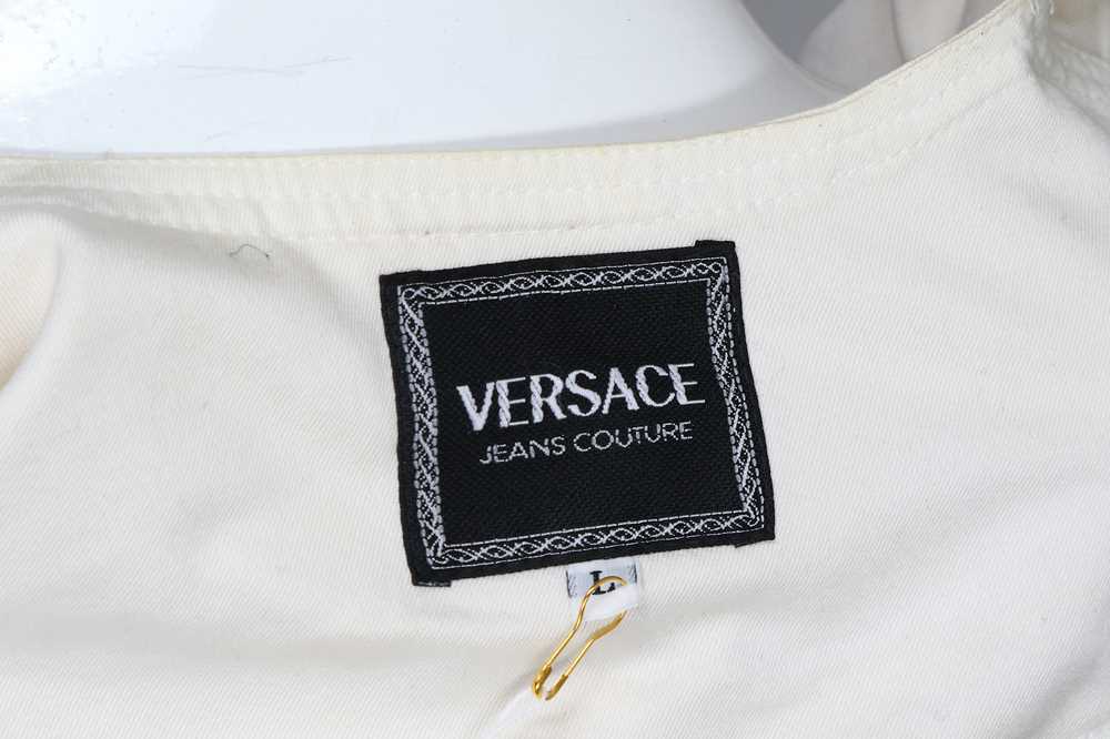 Lot 140 - Versace Jeans Couture White Denim Waistcoat