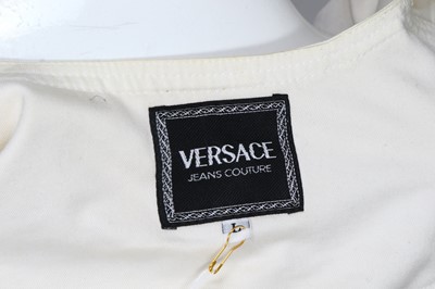 Lot 140 - Versace Jeans Couture White Denim Waistcoat - size L