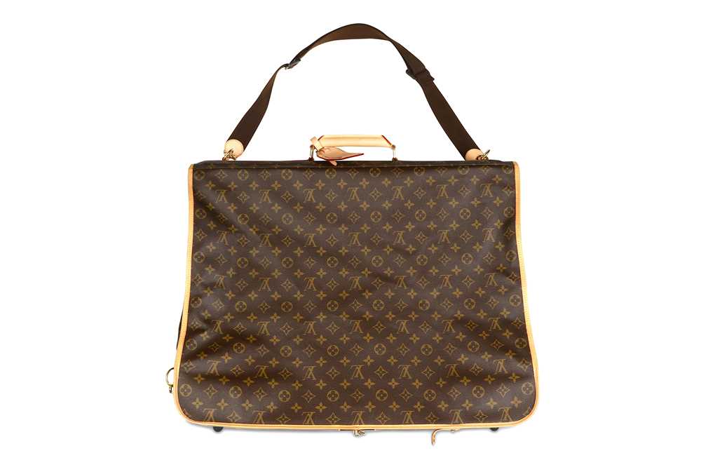 Sold at Auction: A Louis Vuitton monogram canvas suit carrier 60 with  Vachetta leather handle and trim, gold tone hardware