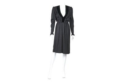 Lot 119 - Yves Saint Laurent Rive Gauche Black Silk Dress - size 40
