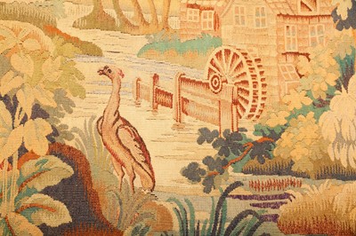 Lot 74 - A 19TH CENTURY VERDURE TAPESTRY DEPICTING A...