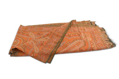 Lot 246 - An antique Persian shawl, decorated in...