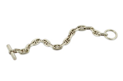 Lot 476 - Hermes Chain d'Ancre Silver Bracelet